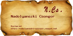 Nadolyanszki Csongor névjegykártya