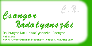 csongor nadolyanszki business card